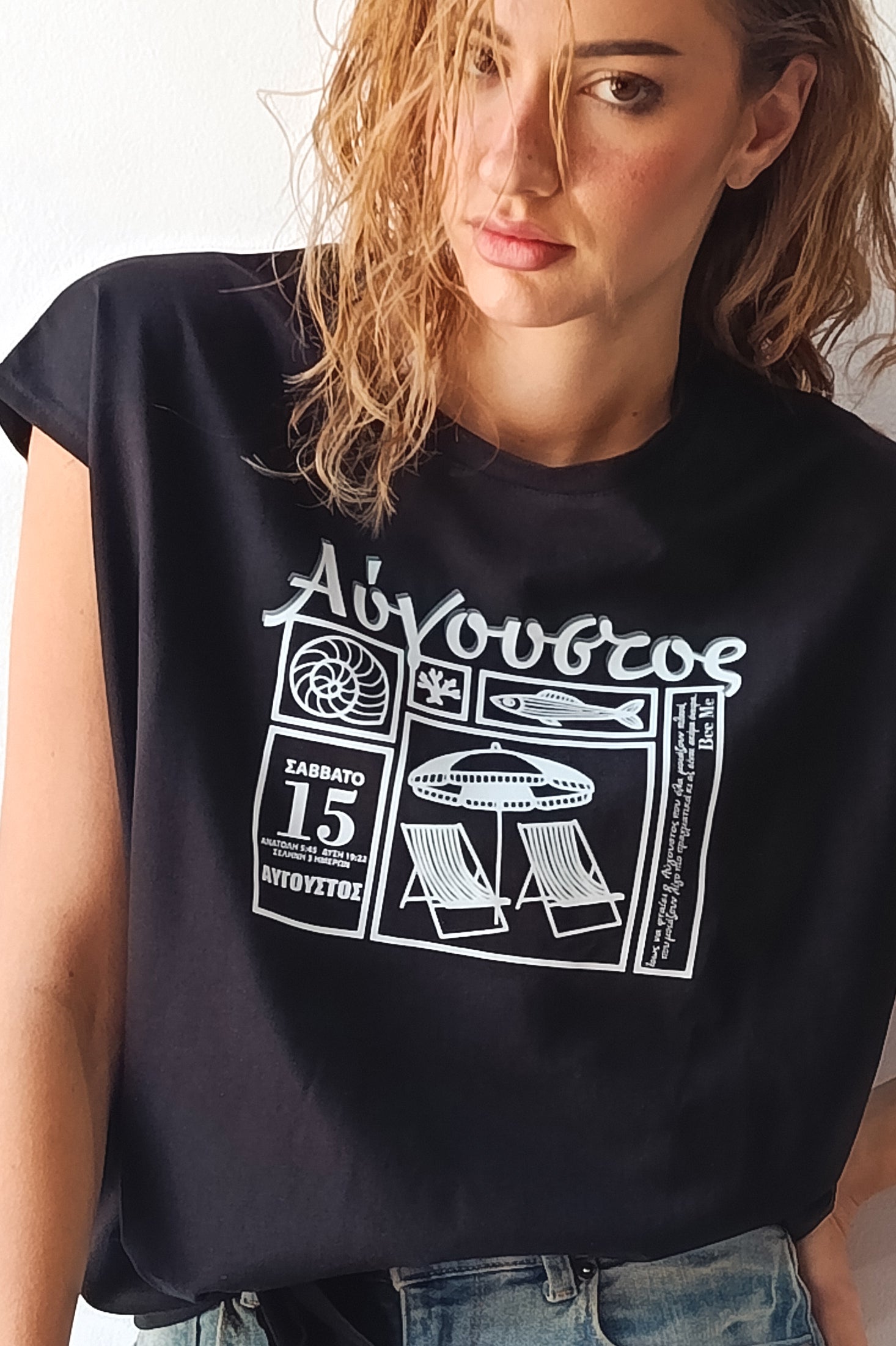 T-SHIRT ΑΥΓΟΥΣΤΟΣ (black)