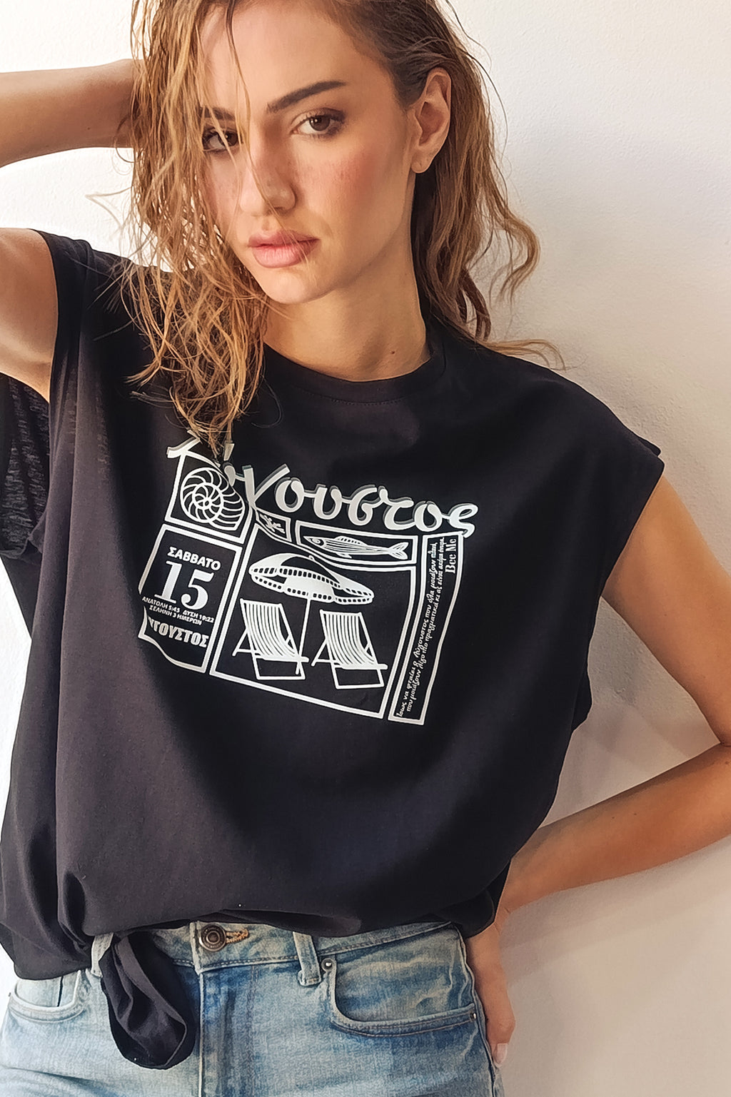 T-SHIRT ΑΥΓΟΥΣΤΟΣ (black)