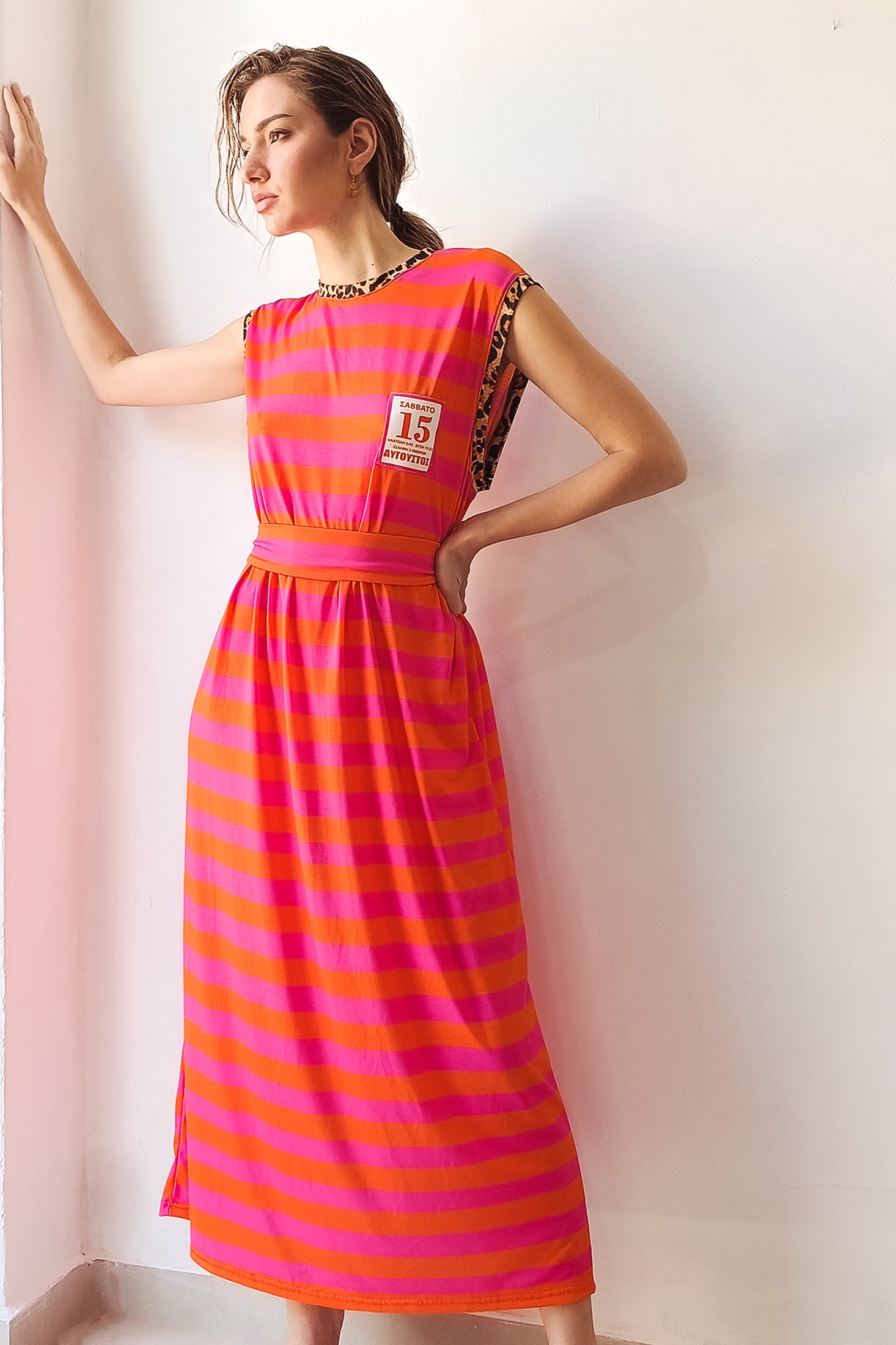 MELTEMI DRESS  (pink/orange)