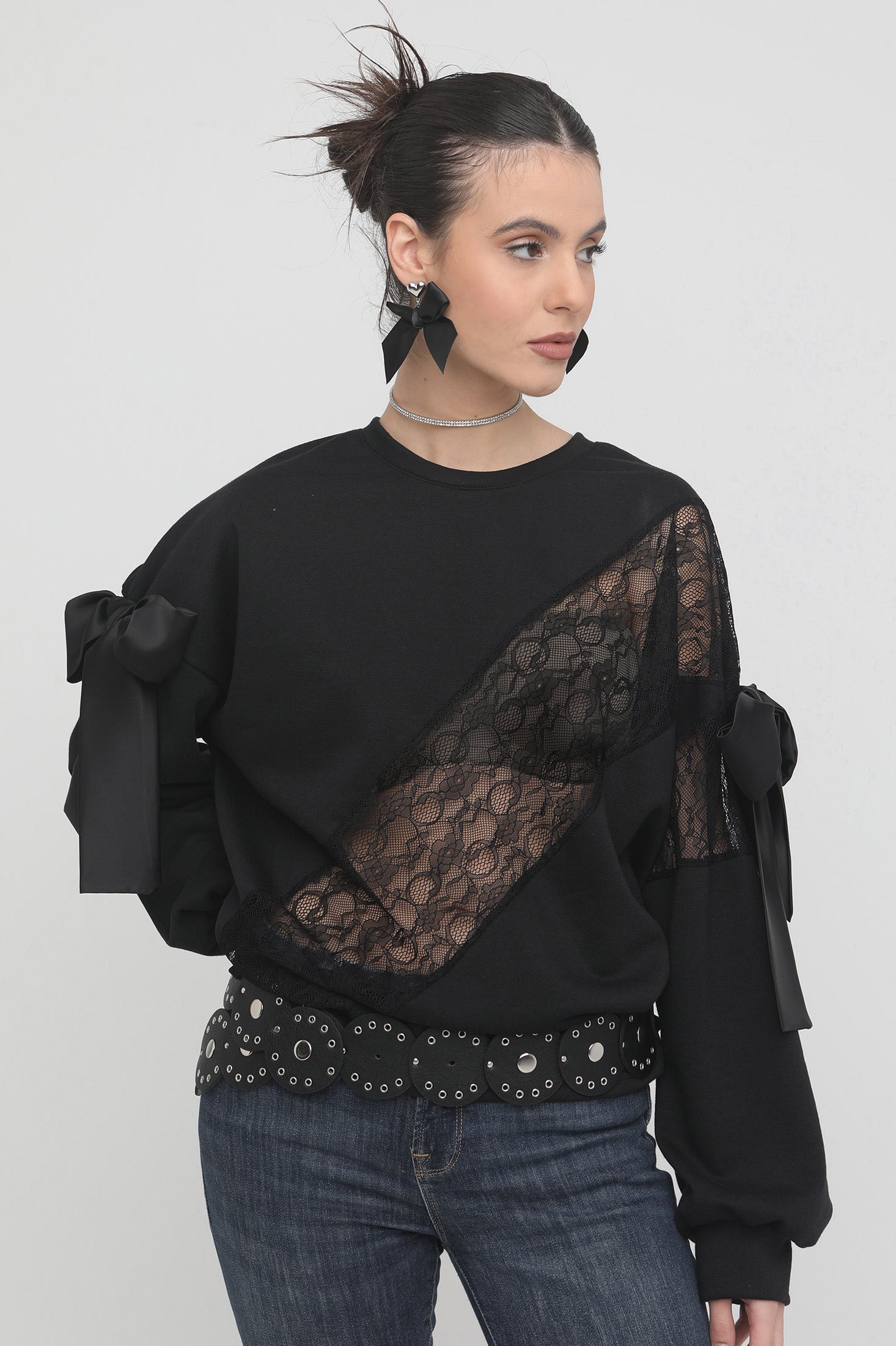 AMY SWEATSHIRT (lace combo)