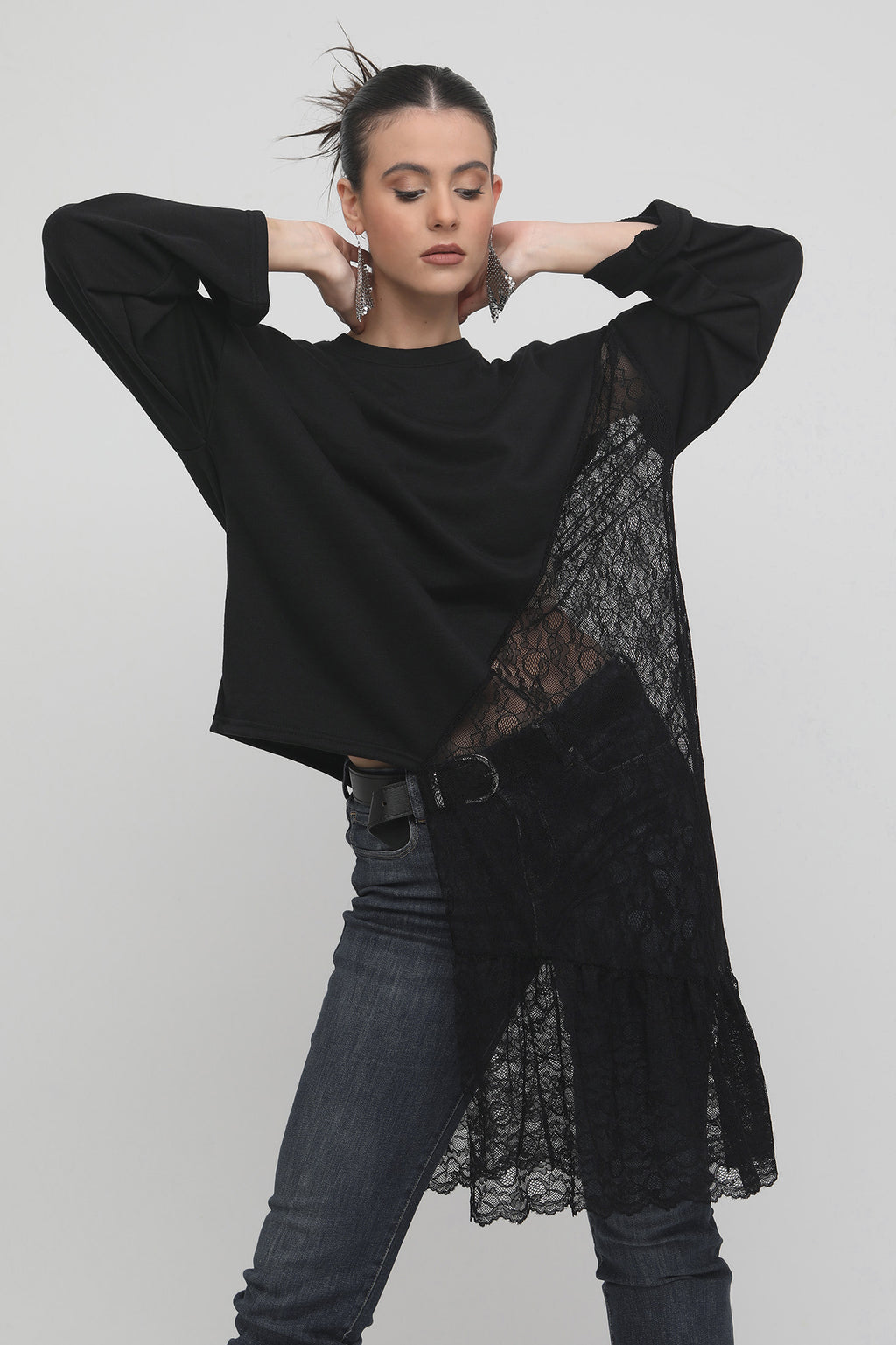 ANNIE SWEATSHIRT (lace combo)
