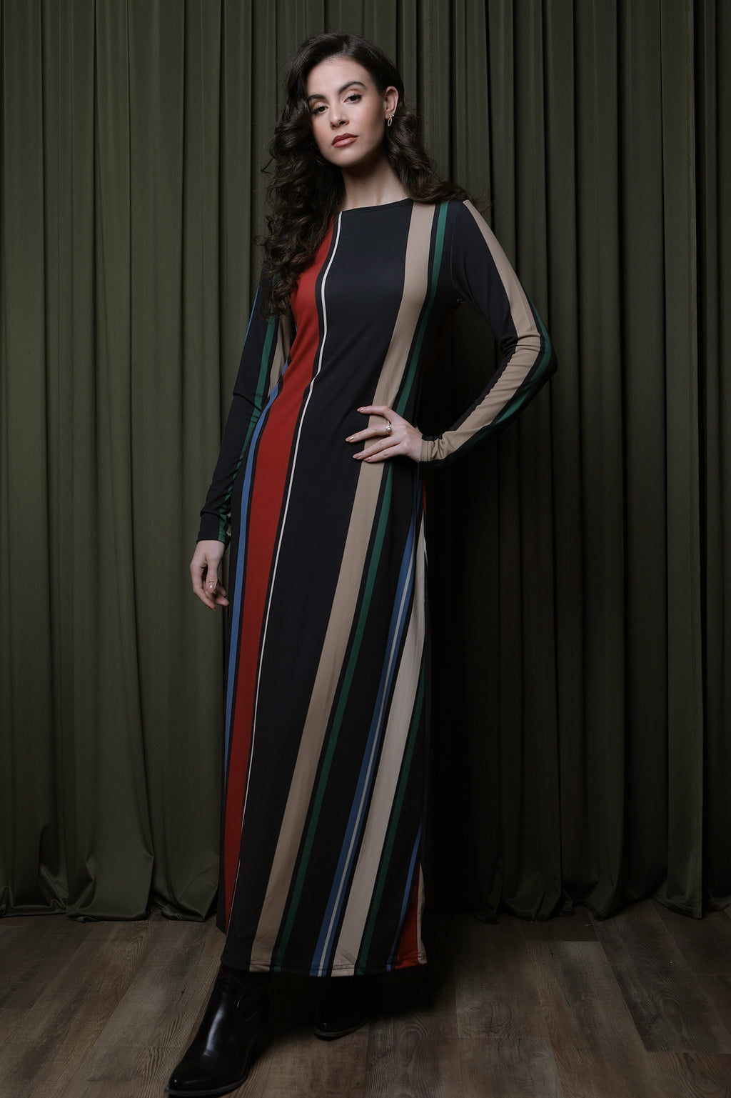 BD22 DRESS (stripes)