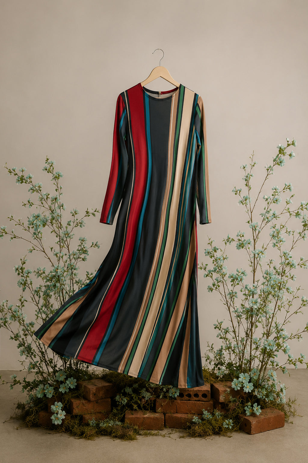 BD22 DRESS (stripes)
