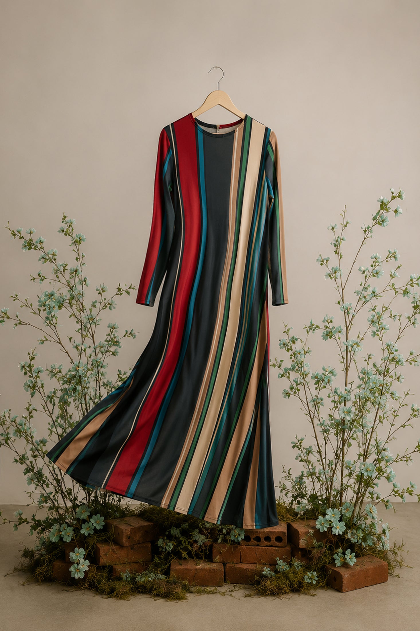 BD22 DRESS (stripes)