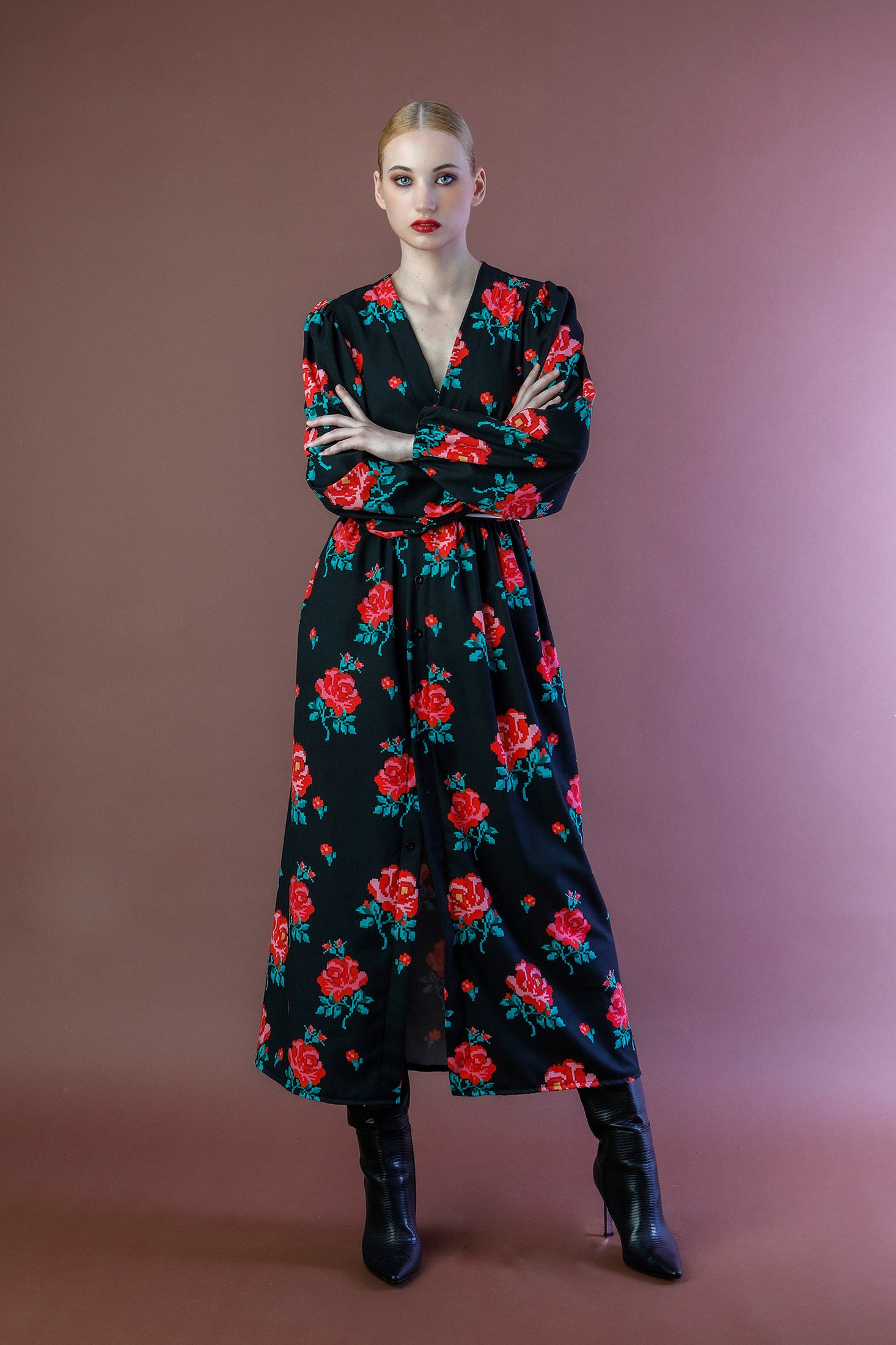 OLIVIA DRESS (roses)