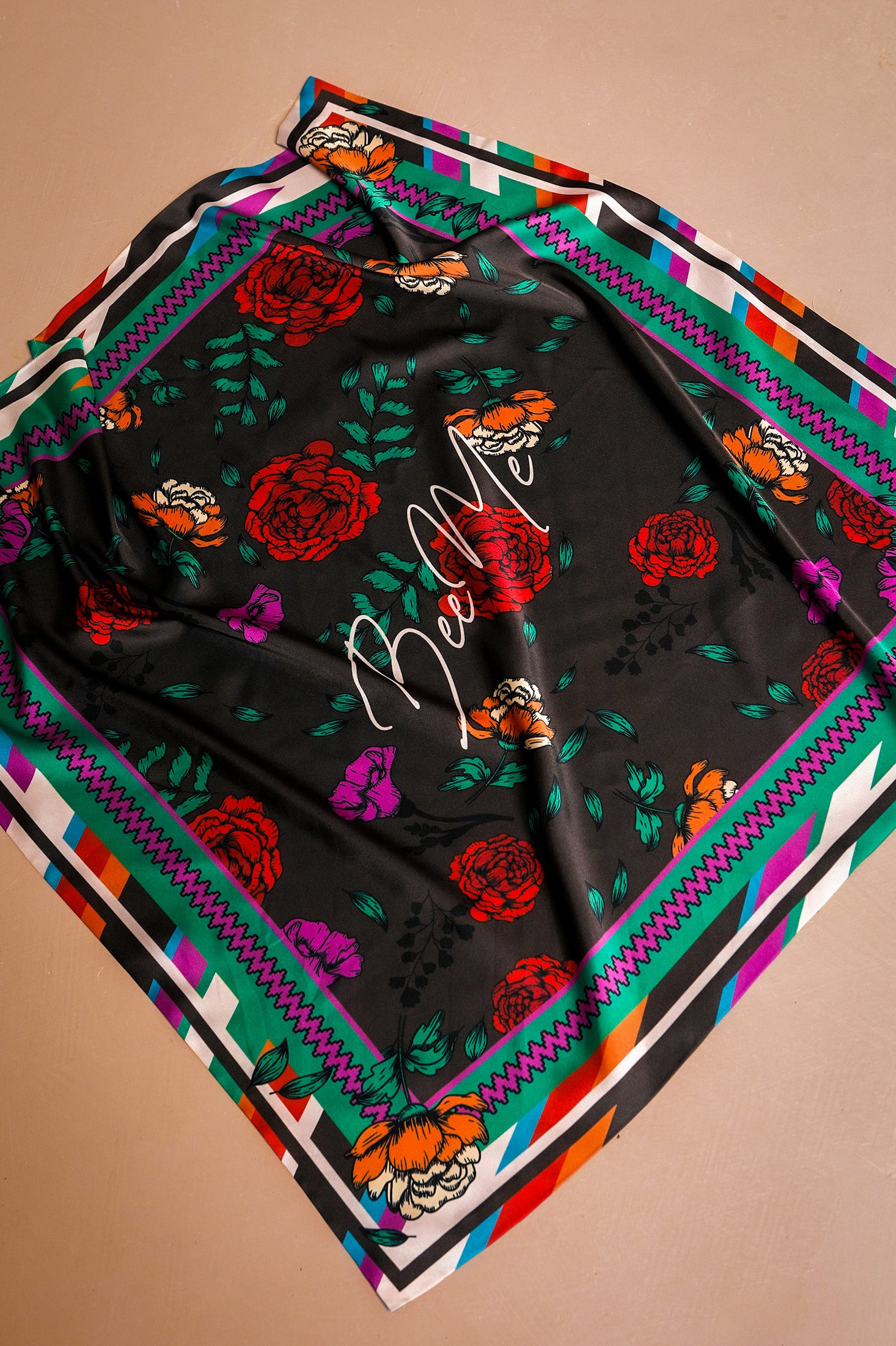 SCARF Brown Blossom