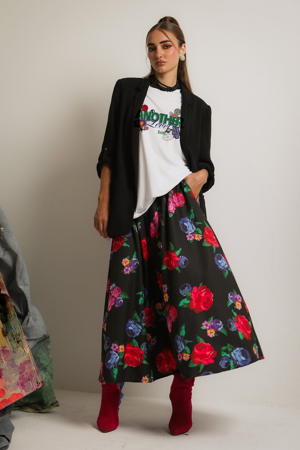 PEARL SKIRT) (roses)