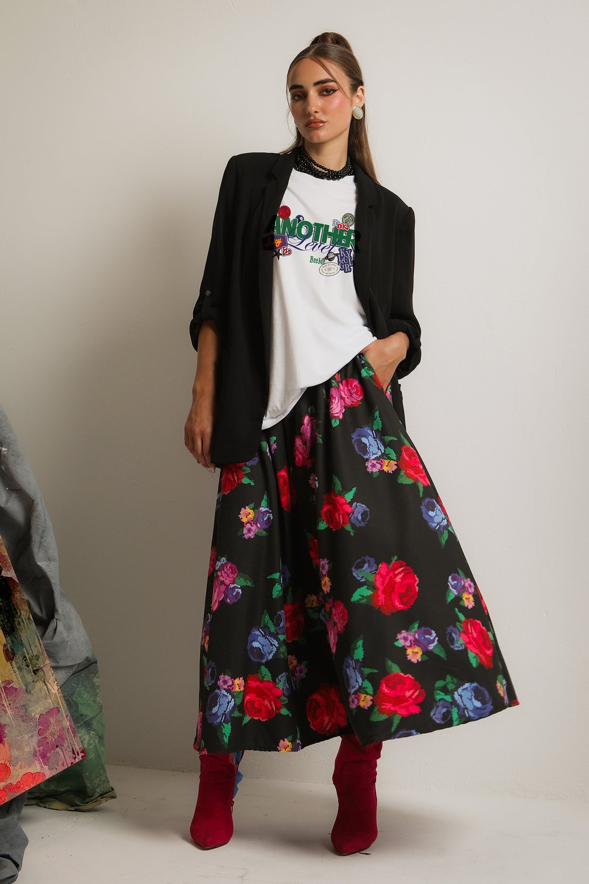 PEARL SKIRT) (roses)