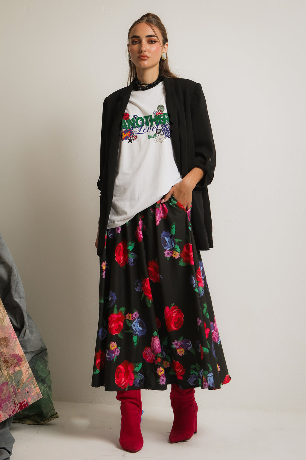 PEARL SKIRT) (roses)