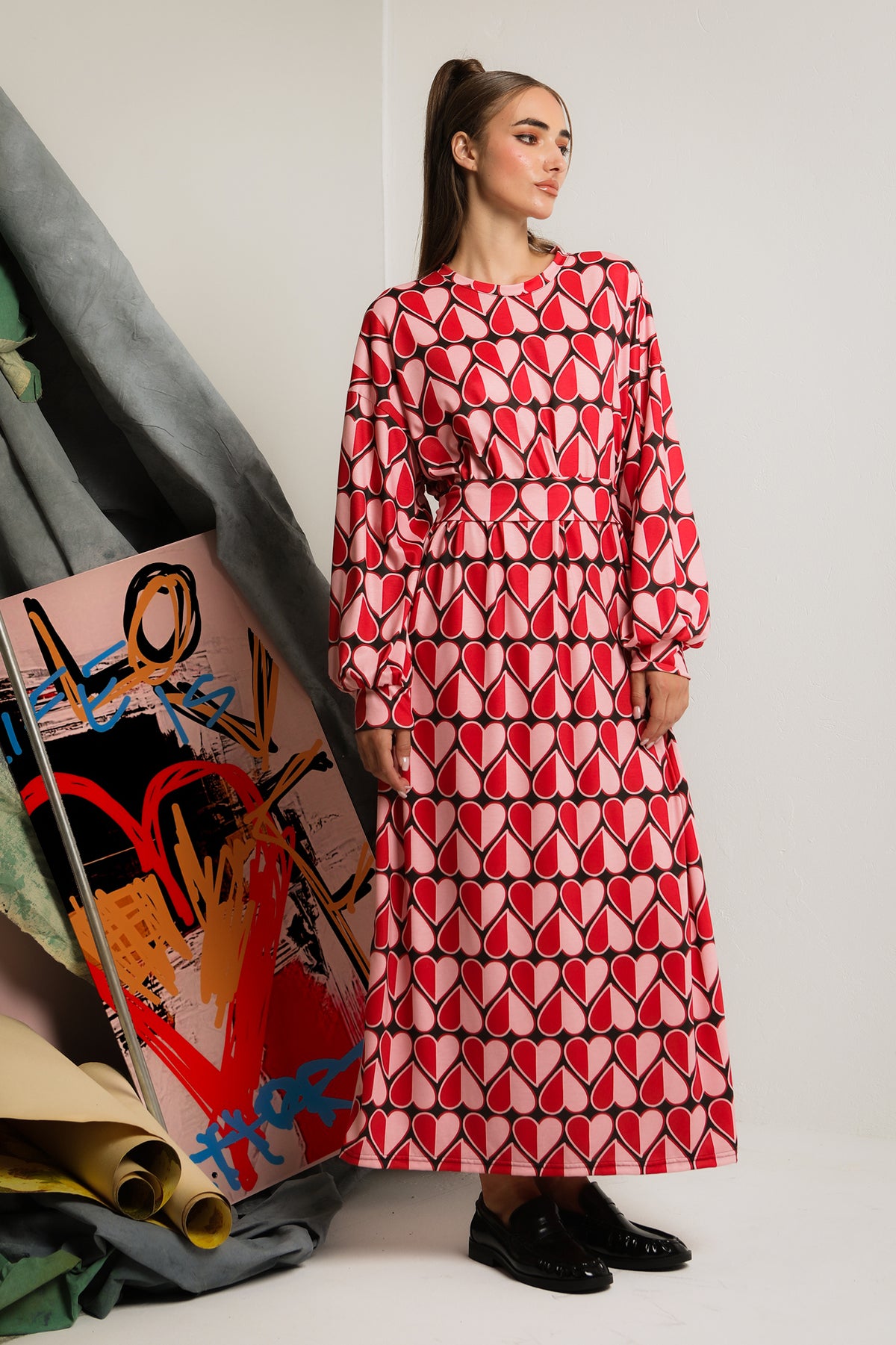 SOLENE DRESS (hearts)
